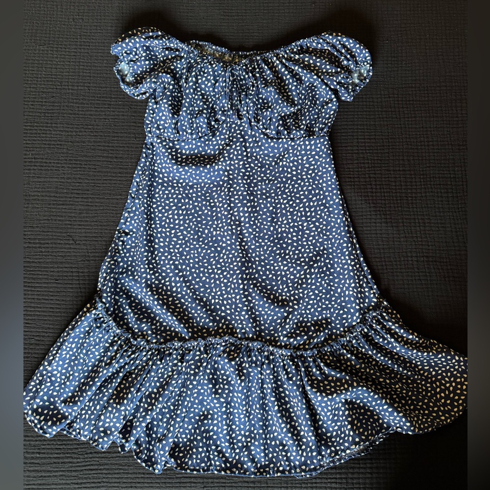 Off-Shoulder Polka Dot Dress